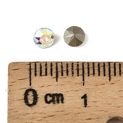 Стеклянные стразы кабошоны GLAA-A018-4mm-001AB-1