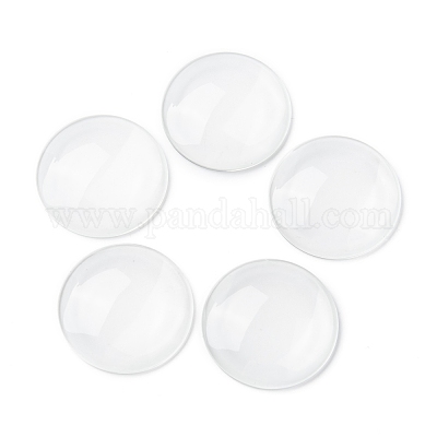 Cabochon in vetro trasparente&nbsp;X-GGLA-R026-45mm-1