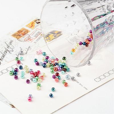 Смешанные стеклянные жемчужные круглые бусины X-HYC001-1