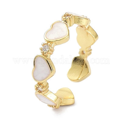 Позолоченные кольца-манжеты Heart Real 18k для девочек ZIRC-C021-05G-1