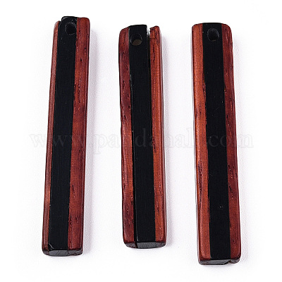 Кулоны из непрозрачной смолы и дерева RESI-N039-06B-1