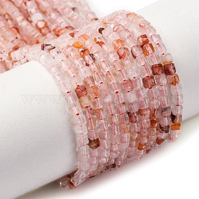Нити бусин из натурального железистого кварца G-B142-C01-2x2mm-1