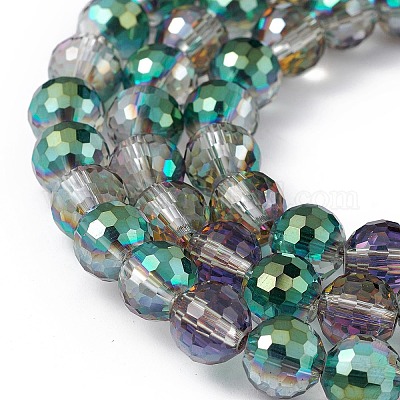 Прозрачные стеклянные бусины гальваническим пряди EGLA-F151-HP01-1