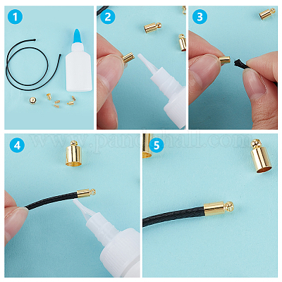 48 шт. 6-х размеров латунные наконечники для шнура FIND-BC0005-46-1