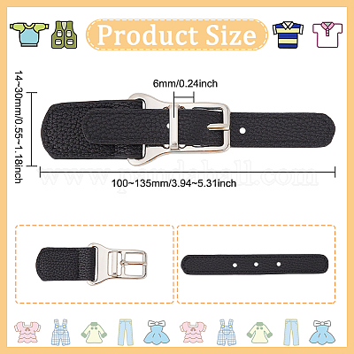 Wholesale FINGERINSPIRE 6 Sets Leather Sew-On Toggles Closures Black Clip  Holder Buckle Clasp Pin PU Leather Snap Toggle Sew On Leather Tab Closure  Metal Leather Clasp Fasteners for Poncho Cape Cardigan 