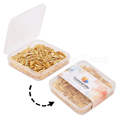 Бусины из сплава в тибетском стиле в форме крыла TIBEB-PH0004-71-1