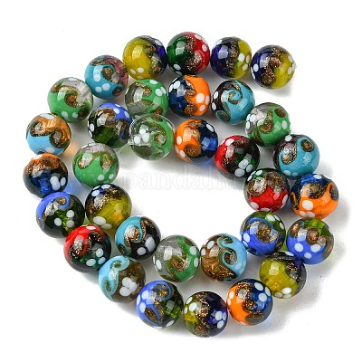 Ручной золотой песок бусины бисер нитей LAMP-A003-03D-1