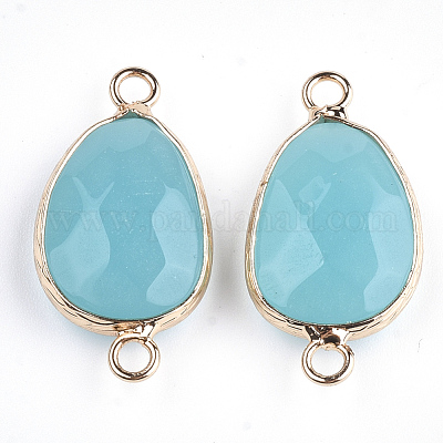 Соединители звеньев естественного белого нефрита G-S344-02E-1