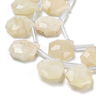 Бусины из натурального радужного лунного камня G-P544-C04-01-1