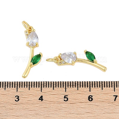 Стойки обшивки латунь микро проложить Циркон подвеску KK-R166-09G-05-1