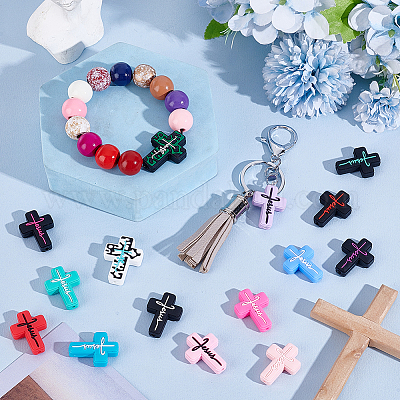 15шт 15 цвета силиконовые бусины&nbsp;SIL-GA0001-27-1