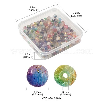 3 набор из 141 бусин кошачий глаз CE-FS0001-02-1