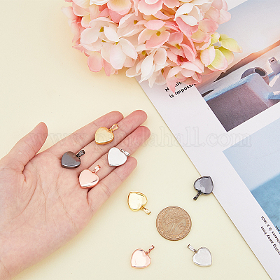 8 шт. 4-х цветная латунная подвеска-кабошон KK-FH0006-15-1