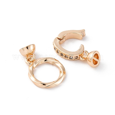 Латунный микро-паве кубический цирконий KK-D360-05G-1