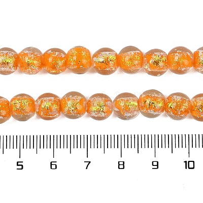 Нити из фольгированных бусин лэмпворк ручной работы FOIL-K003-06A-08-1