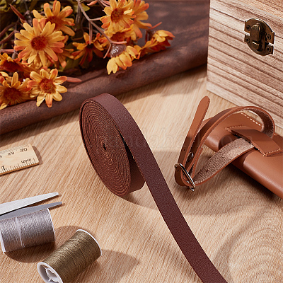 2.5 м односторонние ленты из искусственной кожи личи SRIB-WH0011-269A-1