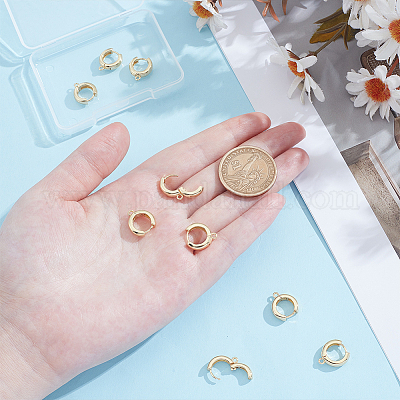 5 пара латунных сережек-колец KK-ME0002-51-1