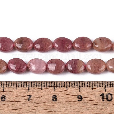 Природные родонит бисер нитей G-T142-18-1