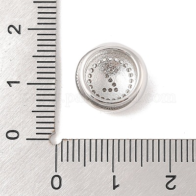 Подвески из латуни и прозрачного циркония с покрытием стойки KK-Z047-07P-Z-RS-1