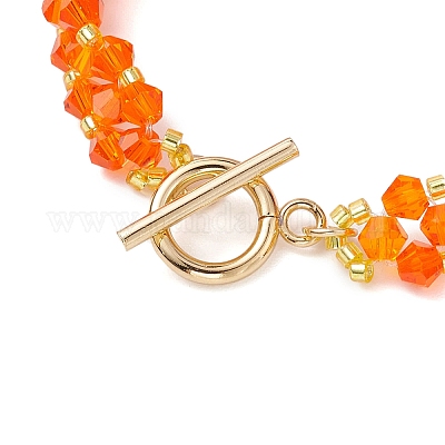 Стеклянный бисер стрейч браслеты BJEW-MZ00118-1