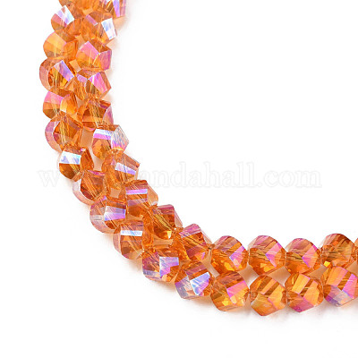Chapelets de perles en verre transparent électrolytique&nbsp;EGLA-N002-39-C01-1