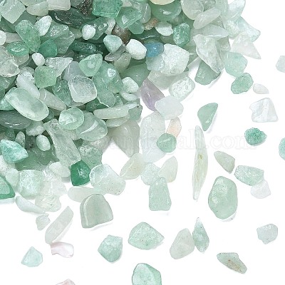 Природный зеленый бисер авантюрин чипов G-O103-02-1