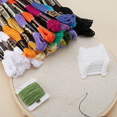 3 комплект 3-х стилевых 6-слойных полиэстеровых ниток для вышивания OCOR-GF0003-41C-1