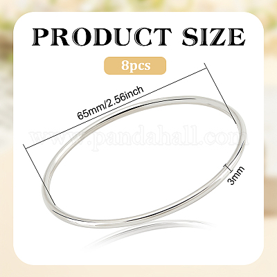MisFun 12 Bracciali Donna Rigidi Impilabili Boho Eleganza Trendy Argento