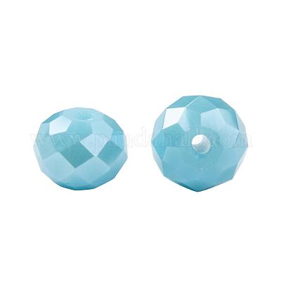 Стеклянные бусины с гальваническим покрытием  EGLA-JP0002-01F-8mm-1