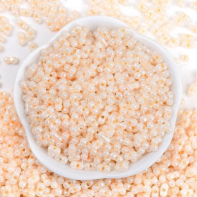 Непрозрачные цвета блестящие стеклянные бусины SEED-K010-04F-1