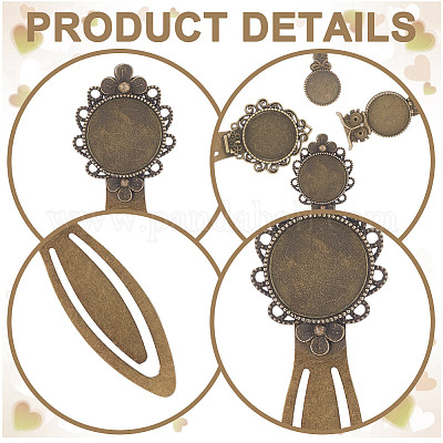 Набор для изготовления закладок из сплава с пустым куполом TIBE-HY0001-07-1