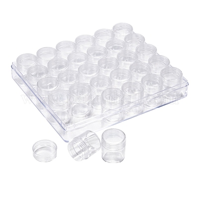 Clear Bead Organizer Storage Case, Plastic Bead Containers, Seed Beads  Containers with 30 Tiny Containers, 13.5x16x3.5cm, bottle: 26x29mm,  Capacity: 5ml(0.17 fl. oz), 30pcs/box
