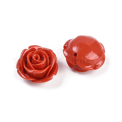 Резные бусины из синтетического коралла&nbsp;CORA-M001-05S-1