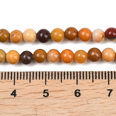 Круглый природных mookaite бисер пряди&nbsp;G-F216-4mm-19-1