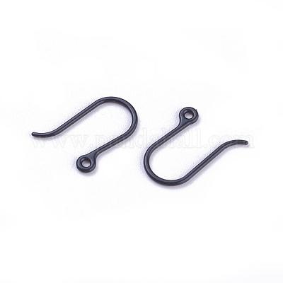 Plastic Earring Hooks, Ear Wire, with Horizontal Loop, Clear