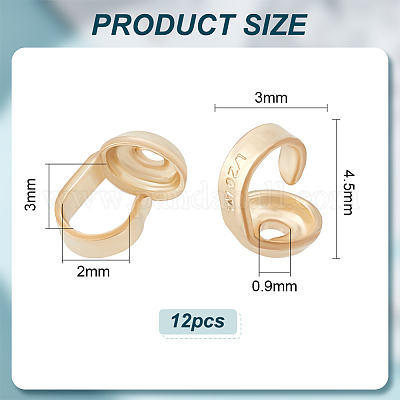 12 шт. латунные наконечники для бусин KK-BC0013-41-1