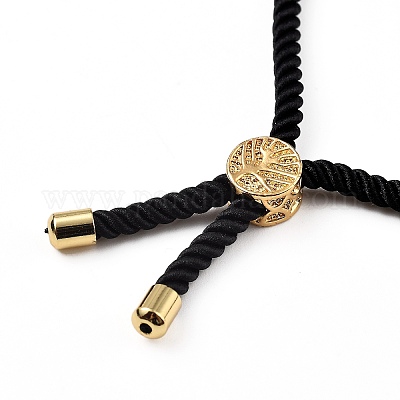 Регулируемые браслеты-слайдеры из нейлонового витого шнура X-BJEW-JB05322-02-1