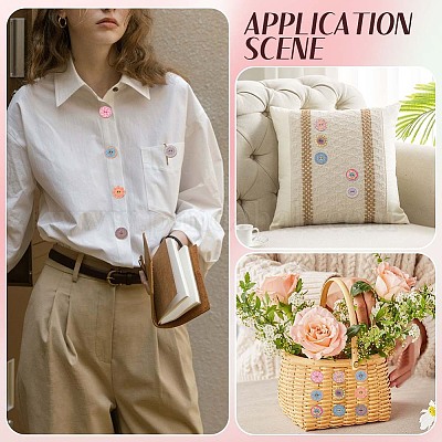 100 шт. пуговицы из тополя с 2 отверстиями BUTT-CY0001-14-1