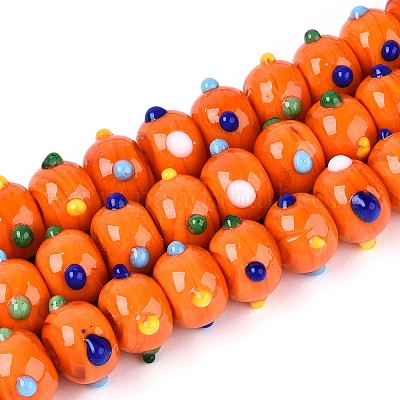 Бусины ручной работы в технике лэмпворк с неровностями LAMP-ZX003-07-06-1