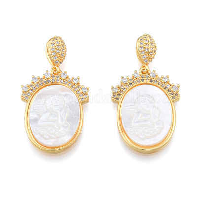 Латунные микропаве прозрачные подвески с фианитом KK-N227-136-1