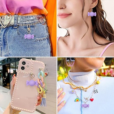 100шт прорезиненные акриловые бусины&nbsp;SACR-YW0002-06-1