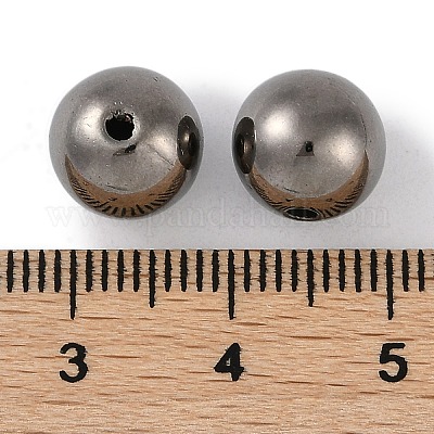 Пластиковые круглые бусины ccb&nbsp;ALUM-U001-08A-06-1