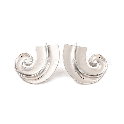 Серьги-гвоздики из латуни с кубическим цирконием для женщин EJEW-U015-12P-1