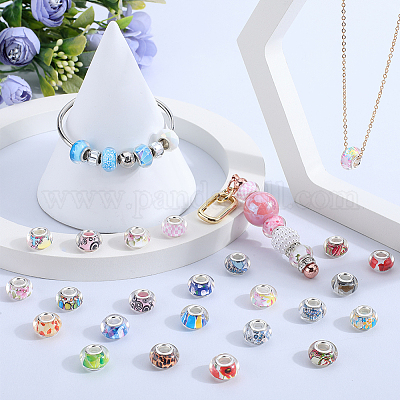 120шт смоляные европейские бусины FIND-SP0002-05D-1