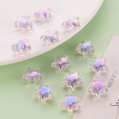 Прозрачные акриловые бусины X-TACR-S152-02D-SS2114-1