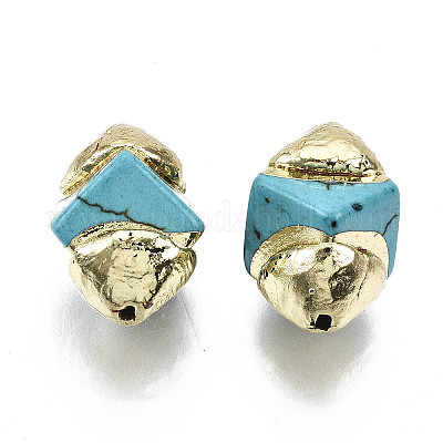 Синтетические бирюзовые бусины G-S260-14C-01-1