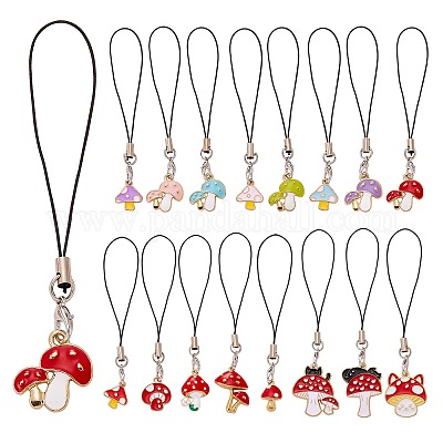 Мобильный ремешок из сплава эмали HJEW-SW00022-02-1