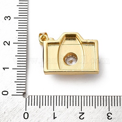 Латунные подвески с микропаве из кубического циркония и эмали X-KK-Q098-36G-B-1