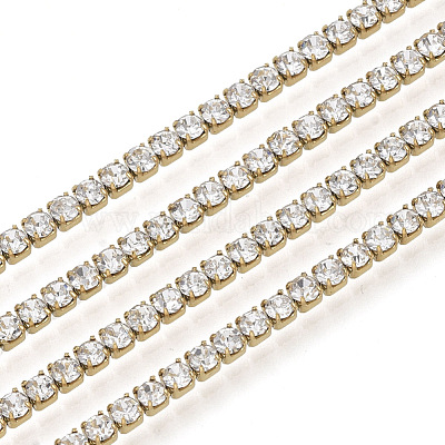 Цепочки из нержавеющей стали 304 со стразами STAS-T055-12G-B-1