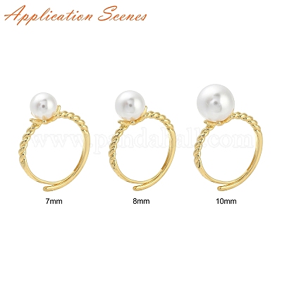 Регулируемые настройки колец из латуни с цветком&nbsp;LS-KK-G527-01D-G-1